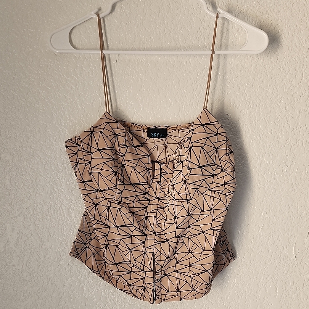 Sky Women's Geometric Tan Top